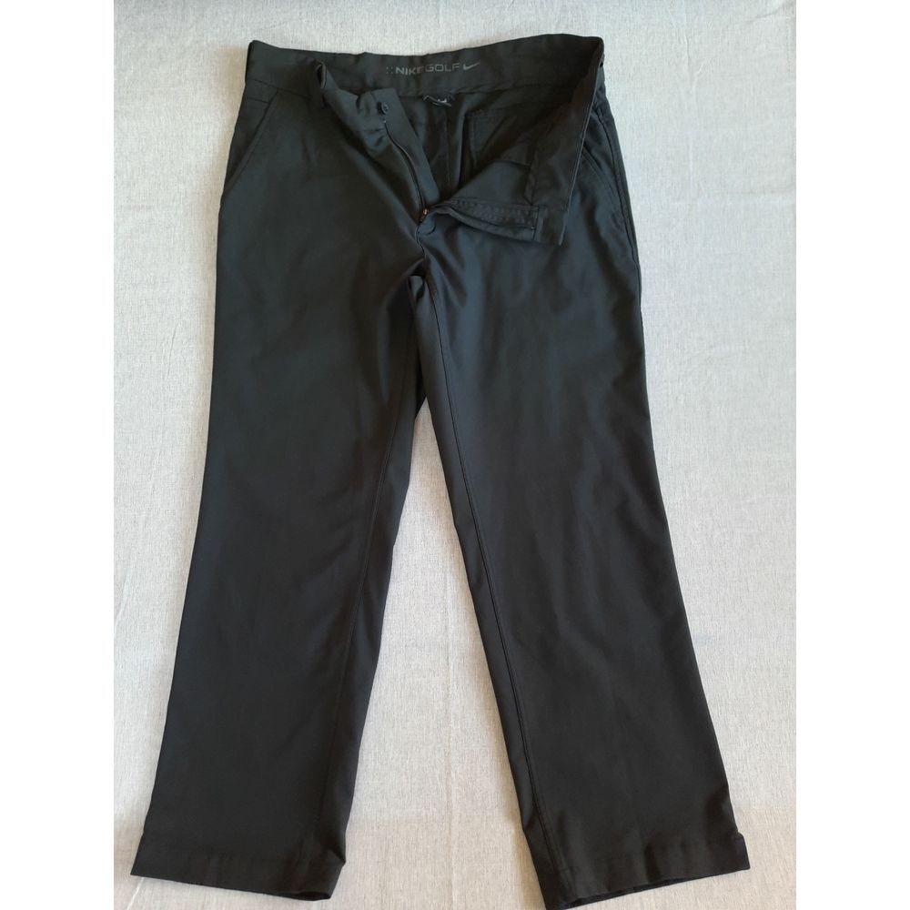 Nike Golf Men 36x30 Active Performance Black Pants Straight Leg‎ Pure Polyester